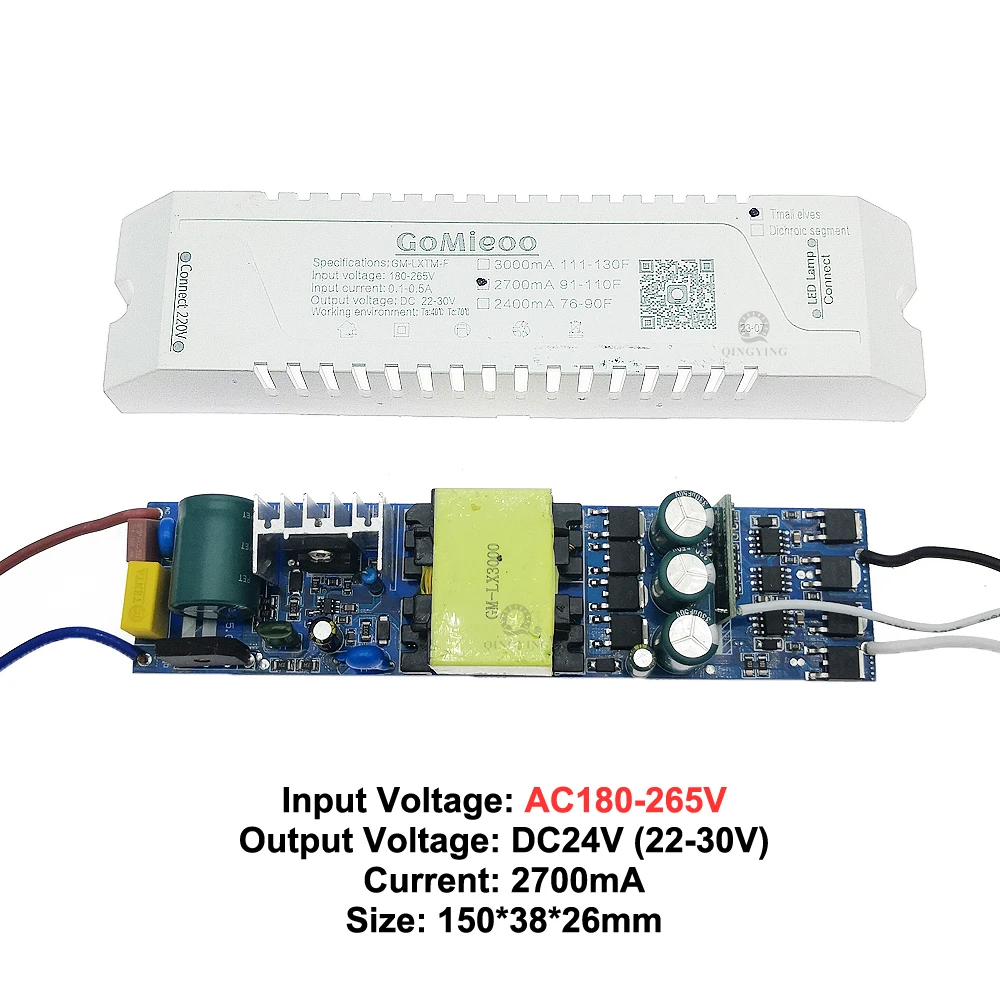 2.4G Intelligent Power Supply DC24V 600mA 800mA 1200mA 1500mA 2400mA 2700mA 3000mA 2Pin 2 Color Parallel LED Driver GM-LXTM-F