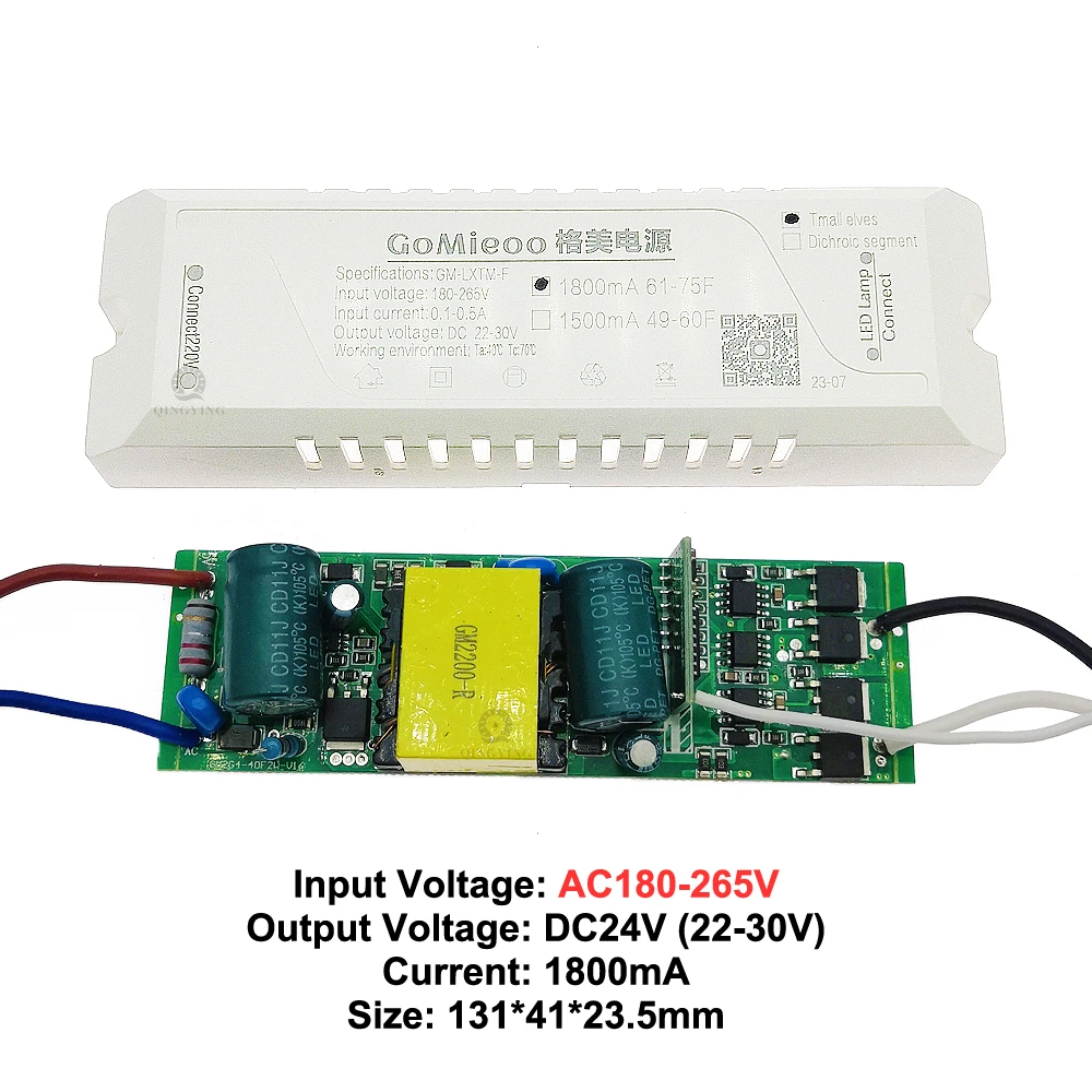 2.4G Intelligent Power Supply DC24V 600mA 800mA 1200mA 1500mA 2400mA 2700mA 3000mA 2Pin 2 Color Parallel LED Driver GM-LXTM-F