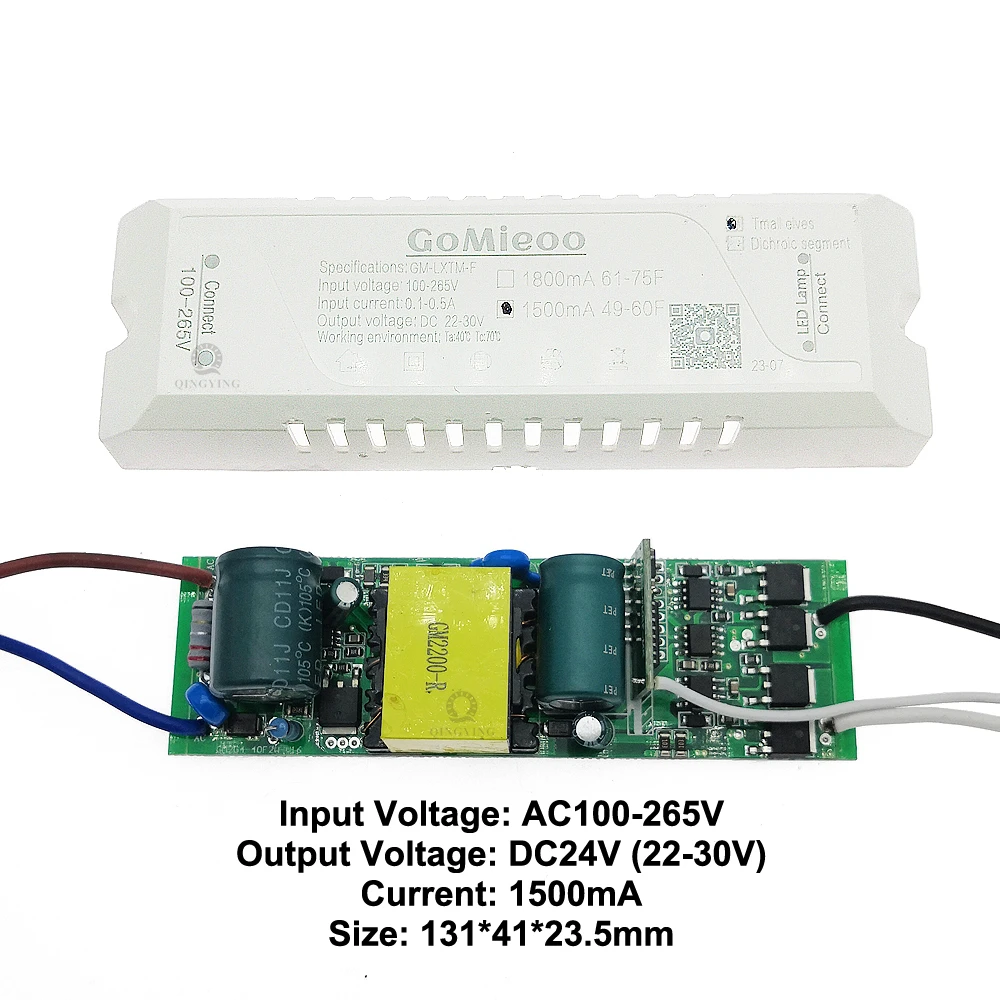 2.4G Intelligent Power Supply DC24V 600mA 800mA 1200mA 1500mA 2400mA 2700mA 3000mA 2Pin 2 Color Parallel LED Driver GM-LXTM-F
