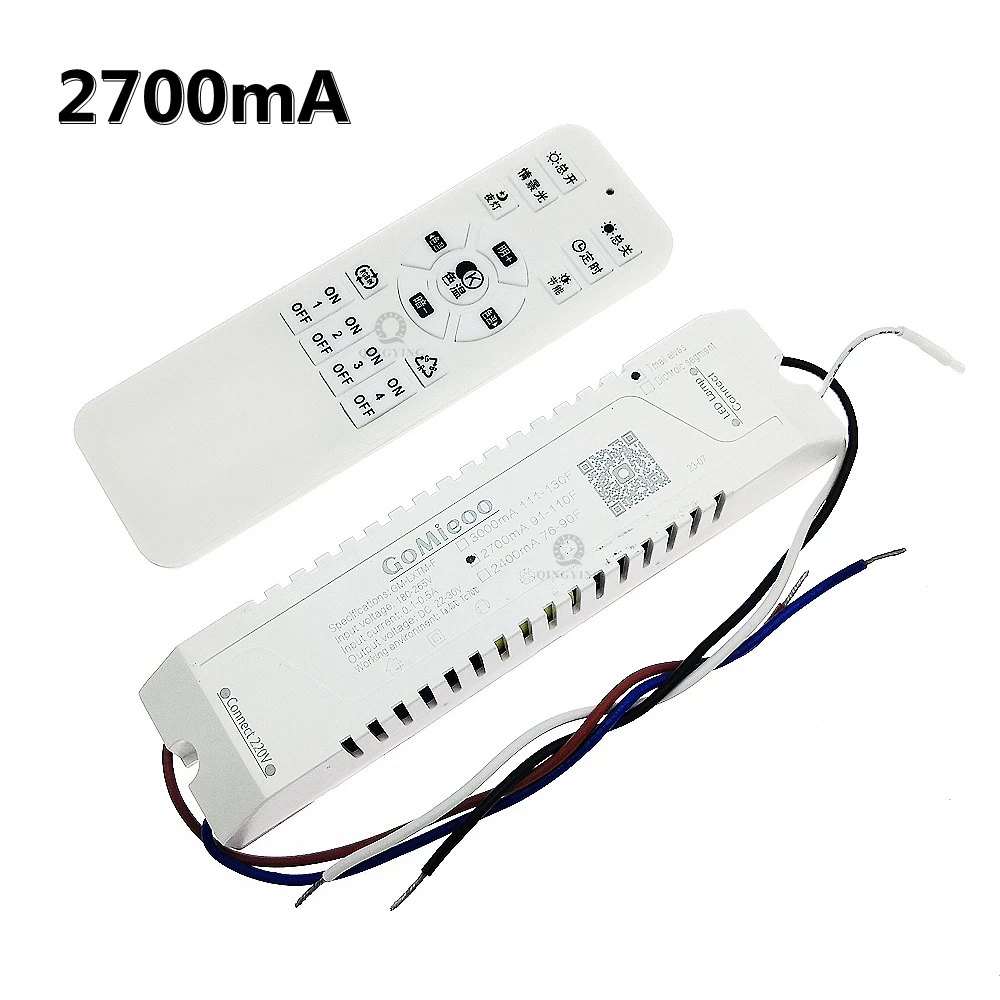 2.4G Intelligent Power Supply DC24V 600mA 800mA 1200mA 1500mA 2400mA 2700mA 3000mA 2Pin 2 Color Parallel LED Driver GM-LXTM-F