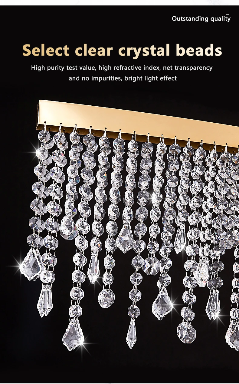 Royal Nordic Led Luster Pendant Lights Luxury Crystal Chandelier for Living Dining Room Circle Hanging Lamp Home Decor Fixture
