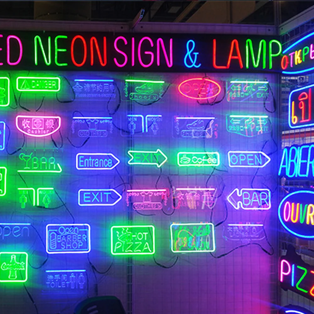 1m-10m DIY Separation Neon Strip 6mm 8mm Flexible Bendable Silicone 2835smd 120Leds S Shape Led Light Tape Word Sign Waterproof