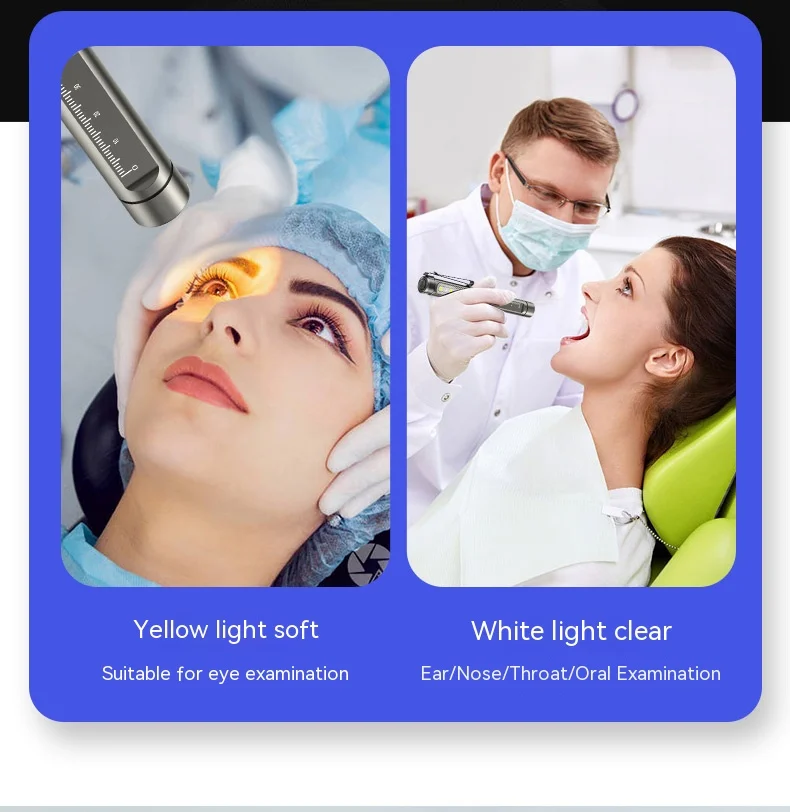Professional Medical Pen Light Handy Rechargeable LED Flashlight First Aid Medical Doctor Nurse Portable Diagnosis Penlights