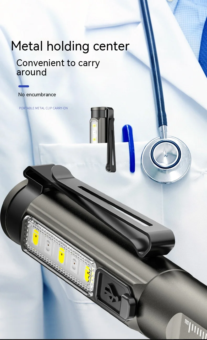 Professional Medical Pen Light Handy Rechargeable LED Flashlight First Aid Medical Doctor Nurse Portable Diagnosis Penlights