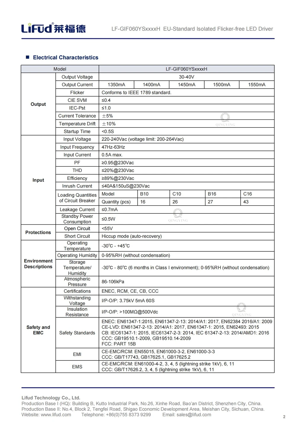 2pc/lot IFud LED Driver 5.6-23.4W 135mA 160mA 180mA 200mA 250mA 300mA 350mA 400mA 450mA 500mA 550mA 600mA 25-42V Power Transform