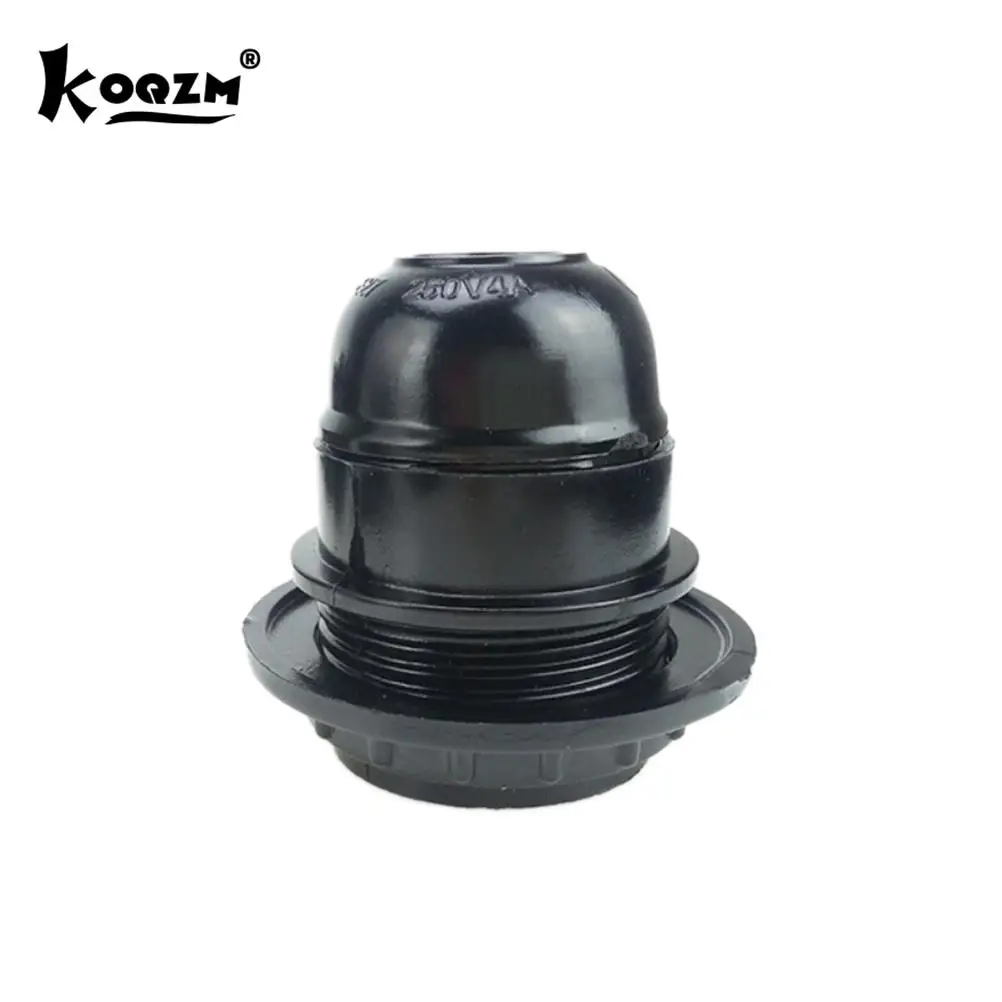Black Period Style Screw E27 Light Bulb Lamp Holder Pendant Socket New