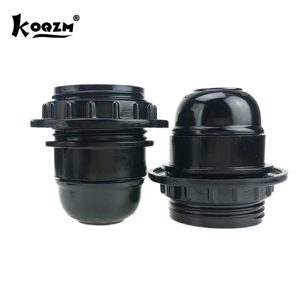 Black Period Style Screw E27 Light Bulb Lamp Holder Pendant Socket New