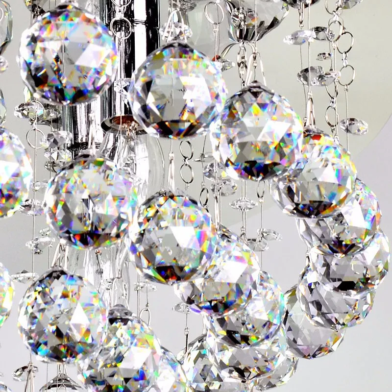 15mm-40mm Clear/AB Crystal Faceted Balls K9 Chandelier Parts Prism Sun Catcher Hanging Drop Pendant Home Wedding Party Decor