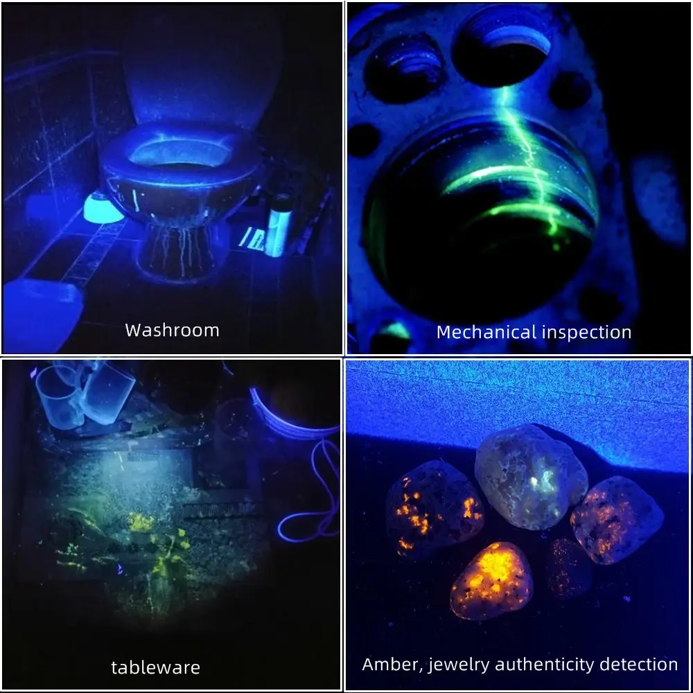 15W 3x LED UV Flashlight 365nm Ultraviolet Invisible Ink Marker Cat Dog Pet Skin Urine Tinea Ore Money Scorpion Detector Light