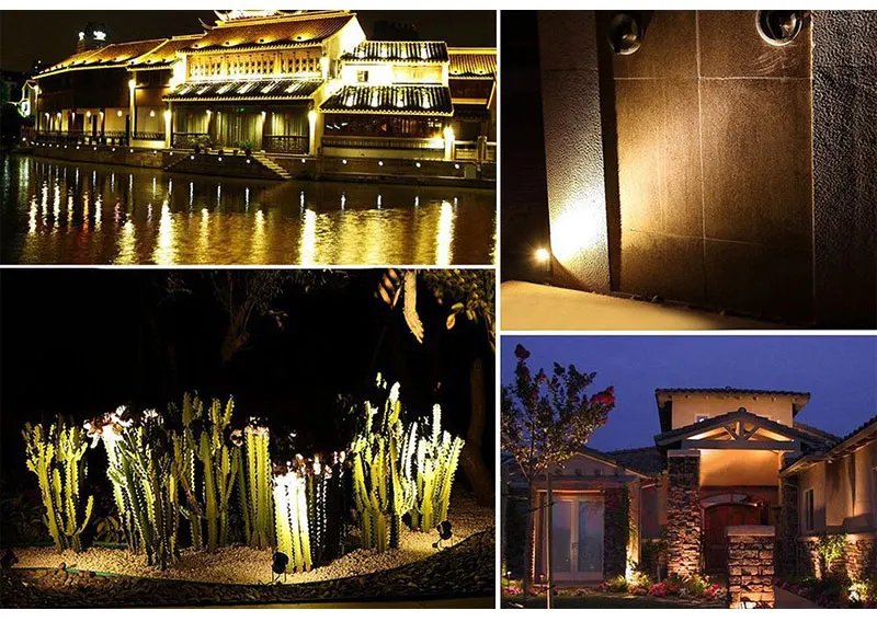 10Pcs LED Garden Lawn Lamp Waterprof AC220V 110V 7W 5W DC12-24V Outdoor LED Spike Light Path Landscape IP65 Spot Bulbs