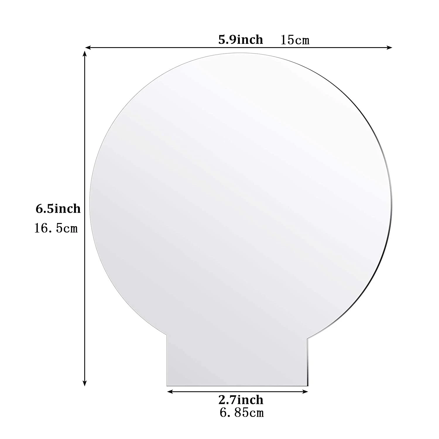 4 Pcs Different Clear Acrylic Sheet Round Square Heart Pentagon Panel Thick 3.8 mm Acrylic Board Cast Acrylic for DIY Display