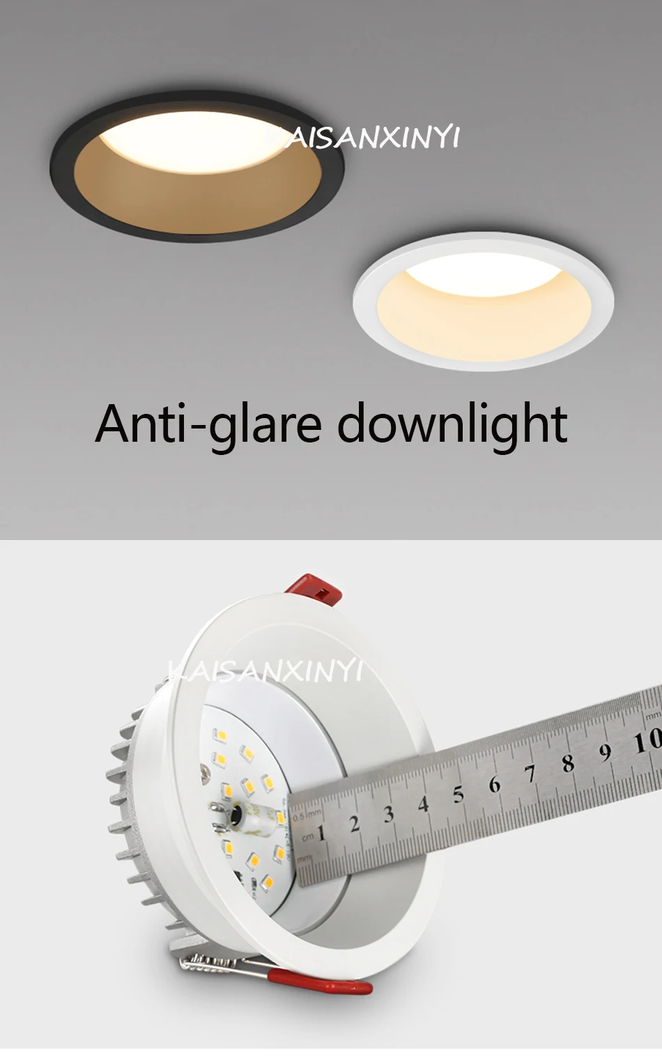 Recessed Anti-glare LED COB Downlight 12W 9W 220V Ceiling Lamp Spot Light 5W 7W Home Living Room Bedroom Indoor Lighting
