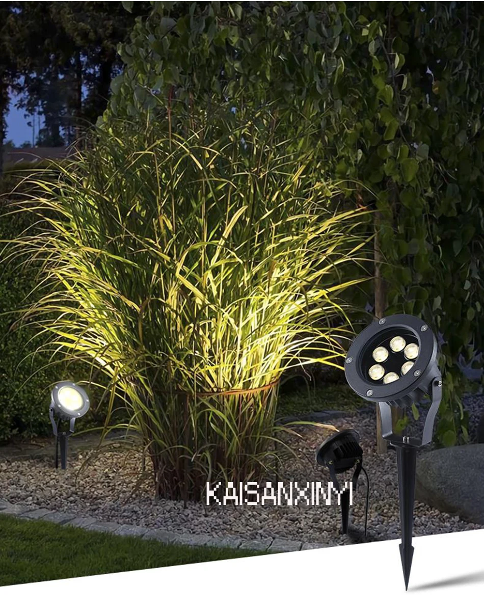 LED Outdoor Spotlight DC12V/24V AC220V Floodlight Garden Landscape Wall Wash Lighting IP67 Rates Tree Grasses Backyard Lawn Lamp