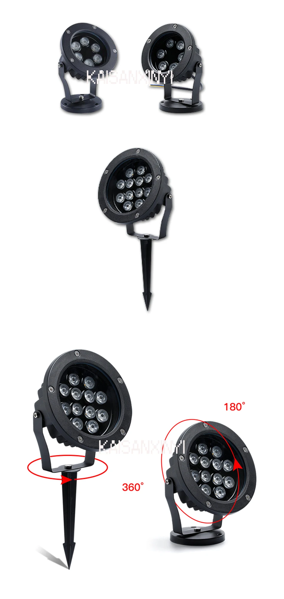 LED Outdoor Spotlight DC12V/24V AC220V Floodlight Garden Landscape Wall Wash Lighting IP67 Rates Tree Grasses Backyard Lawn Lamp