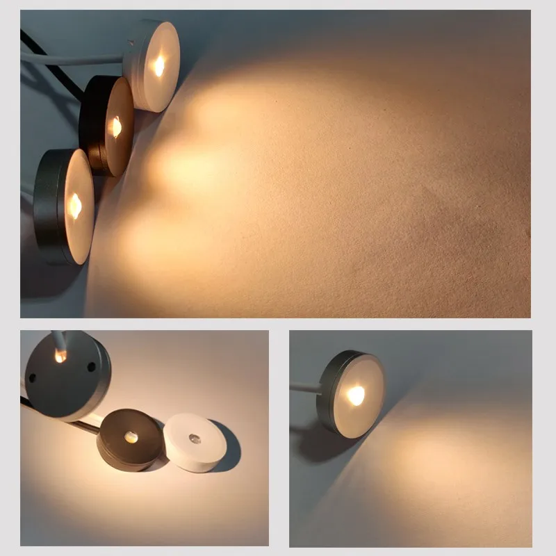 1 Watt 12V Ultra-Thin 8 mm LED Spotlight Home Mini Focus Cabinet Under Counter Lighting Wine Kitchen Display Hotel Kitchen