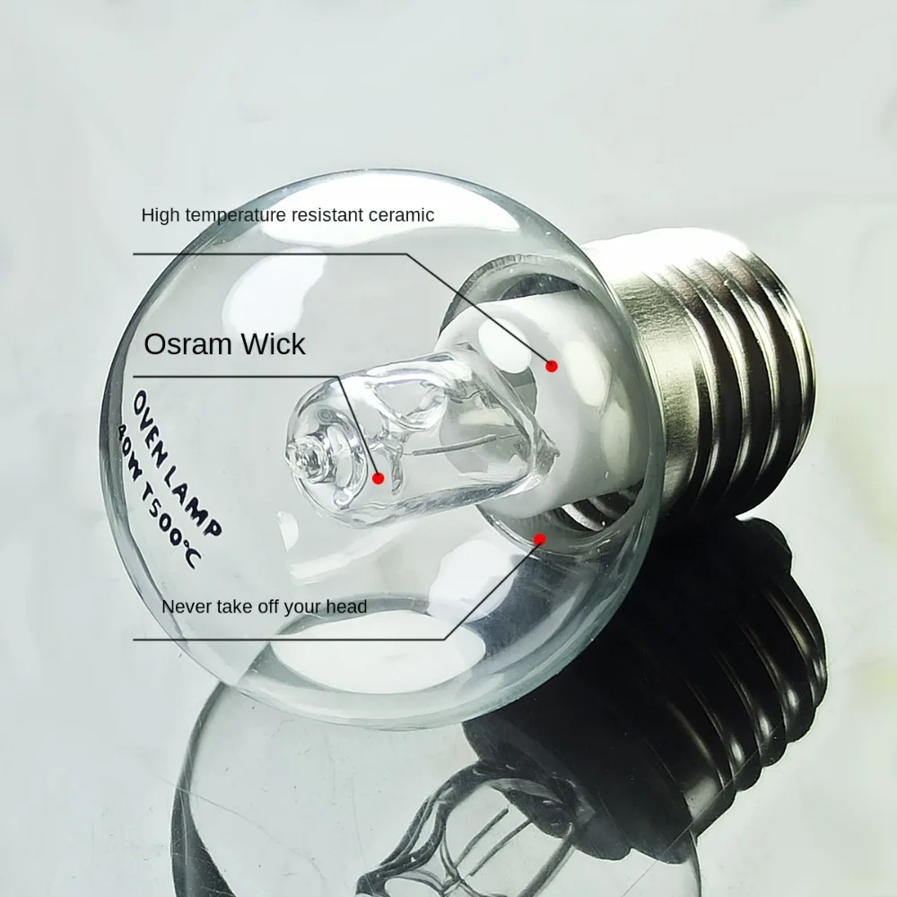 E27 40W Oven Lamp High temperature Heat Resistant light Salt Bulb Cooker Hood Lamp refrigerator light High temperature