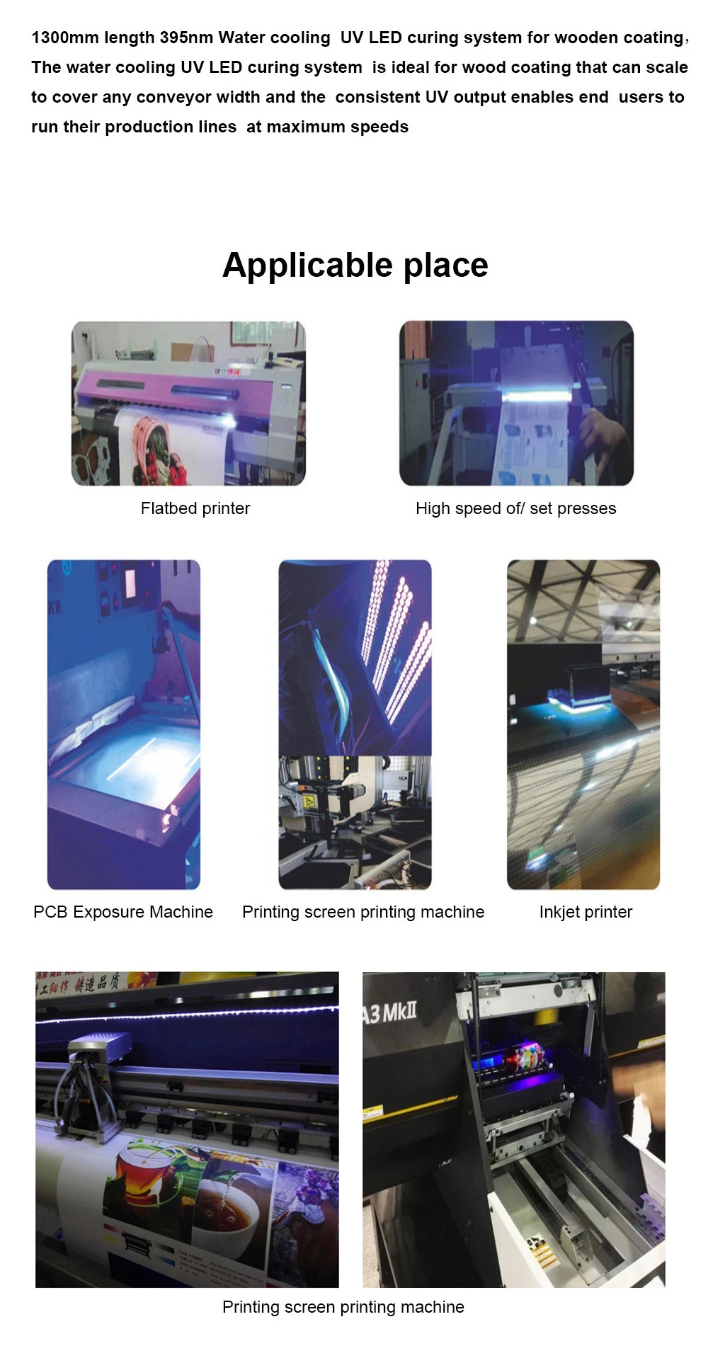 220V 50W High Power UV LED 395nm Purple Ultraviolet Bulb Lamp Chips Light Beads Diode for Printer Curing Phosphor Lighting