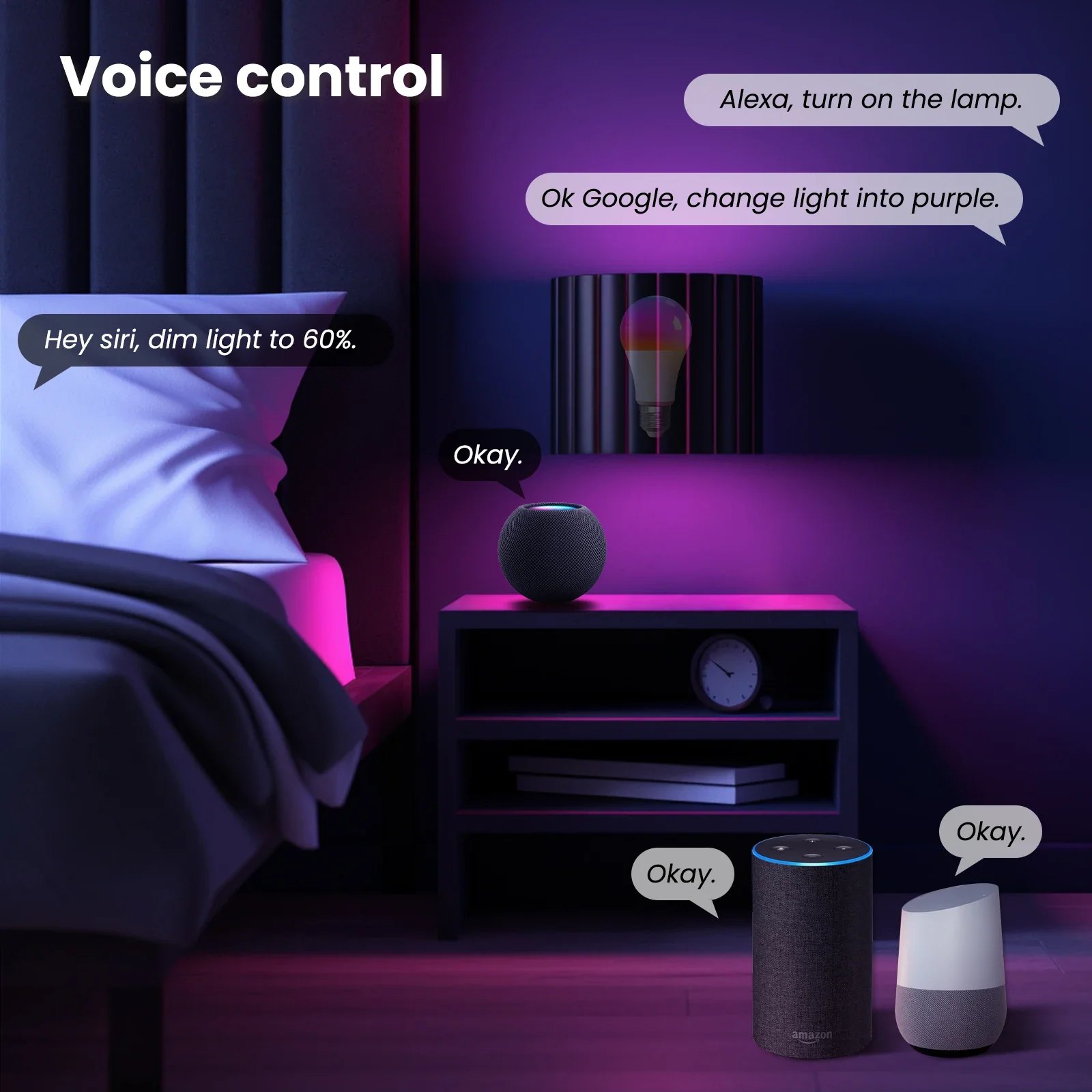 MOES Tuya Matter WiFi Smart Bulb Dimmable Led Light 16 Million RGB Colors E27 Candle Lamp Voice Control Alexa Google Home