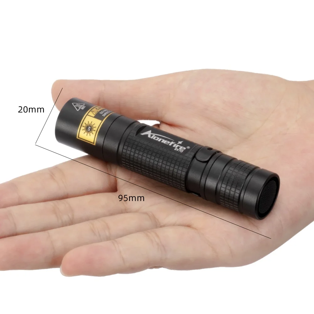 365nm/395nm UV Flashlight Invisible Blacklight Ultraviolet Torch PenLight Money Pet Stains Money Marker Checker Use AA Battery