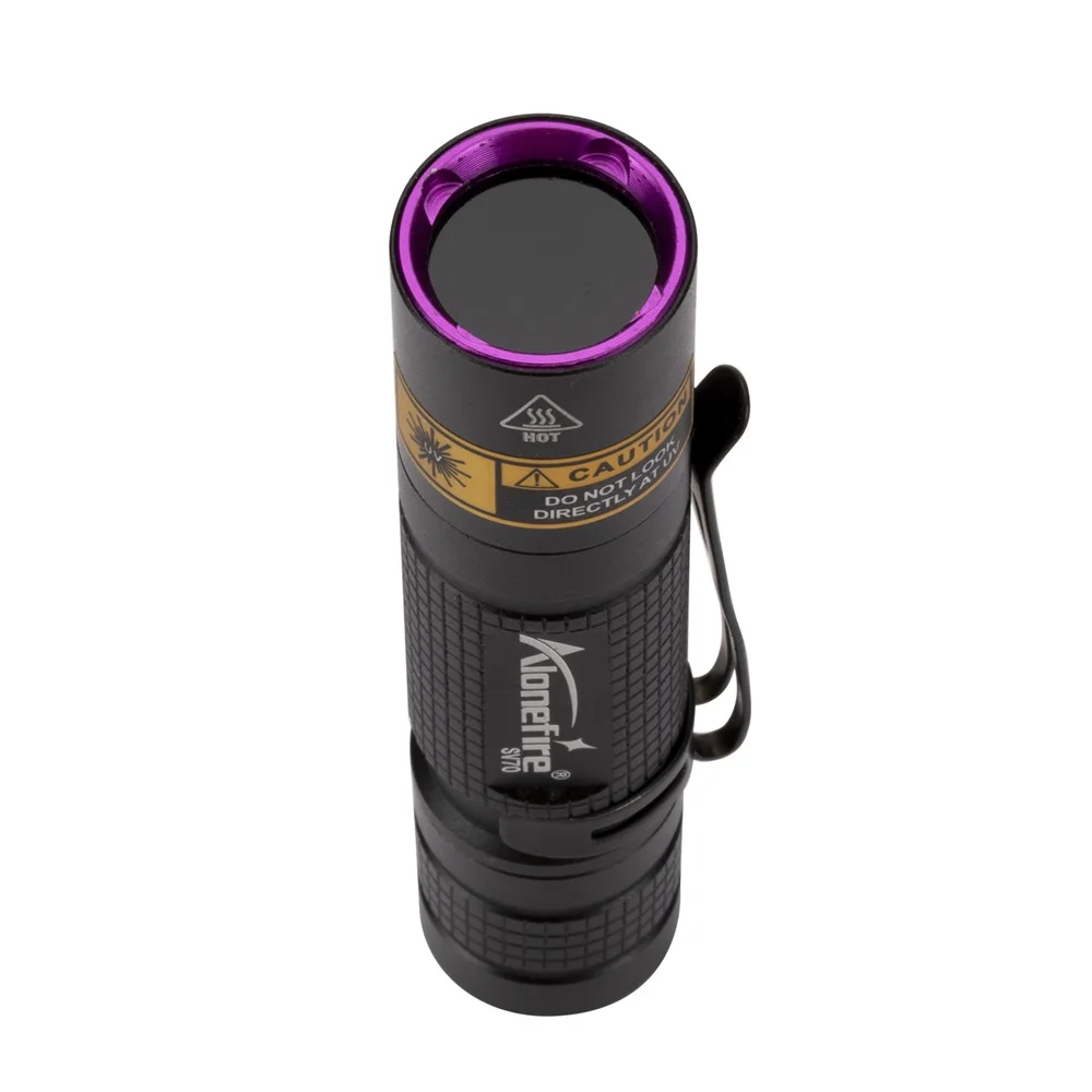 365nm/395nm UV Flashlight Invisible Blacklight Ultraviolet Torch PenLight Money Pet Stains Money Marker Checker Use AA Battery