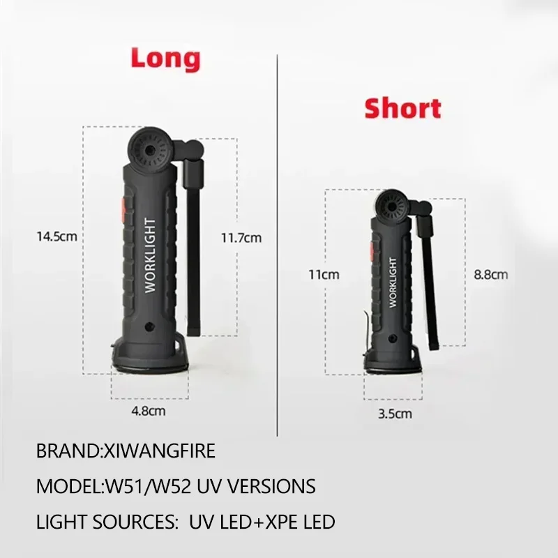 395NM UV Flashlight High Power Led Portable Lantern 400mah Rechargeable Lamp for Nail Gel,Resin Cure,Pet Stain&Scorpion Finding