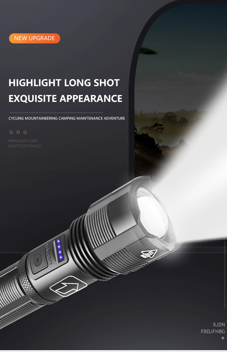 Aluminum Alloy XHP70.2 XHP50.2 Tactical Hunting Torch 4 Core Led Flashlight 18650 AAA Battery Usb Rechargeable Zoomable Lantern