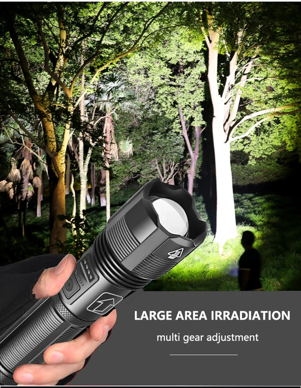 Aluminum Alloy XHP70.2 XHP50.2 Tactical Hunting Torch 4 Core Led Flashlight 18650 AAA Battery Usb Rechargeable Zoomable Lantern