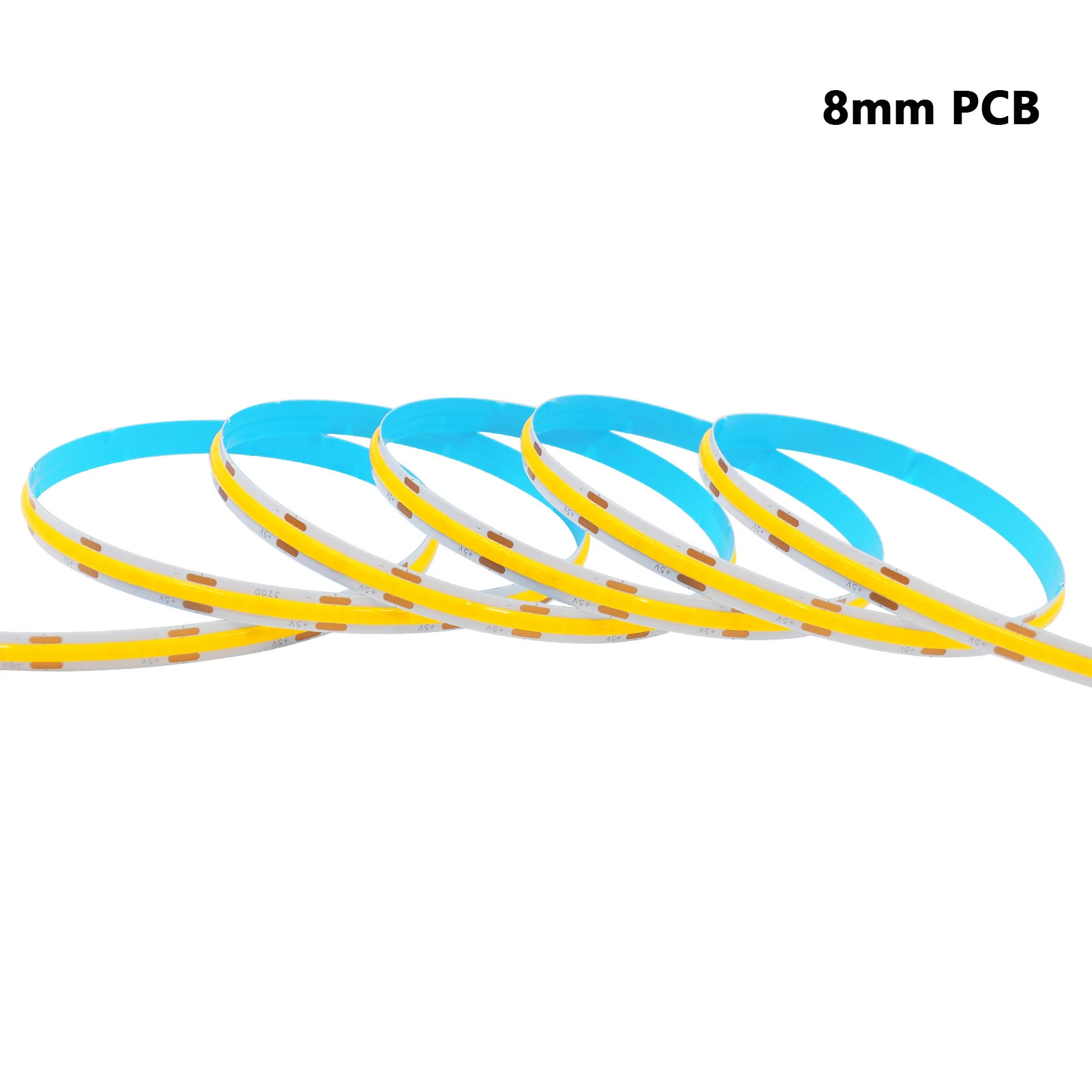 5V 3mm 5mm 8mm PCB COB LED Strip Light USB Powered Red Green Blue Pink Warm White High Density 320LEDs Flexible Ribbon Tape Lamp