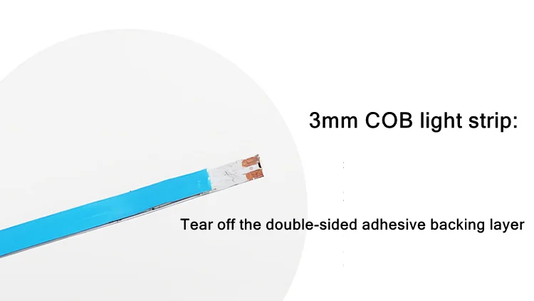 3mm Ultra Thin 12V Colorful COB LED Strip Dimmable 3000K 4000K 6000K High Density Flexible Light 400LEDs For DIY Home Decor Lamp
