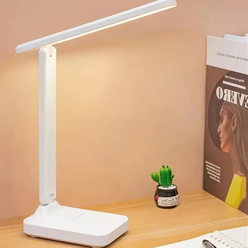 Folding Desk Lamp, USB Touch-Controlled Dimmable Night Light, LED USB Plug-In Desk Lamp, Suitable for Reading and Sleeping in St