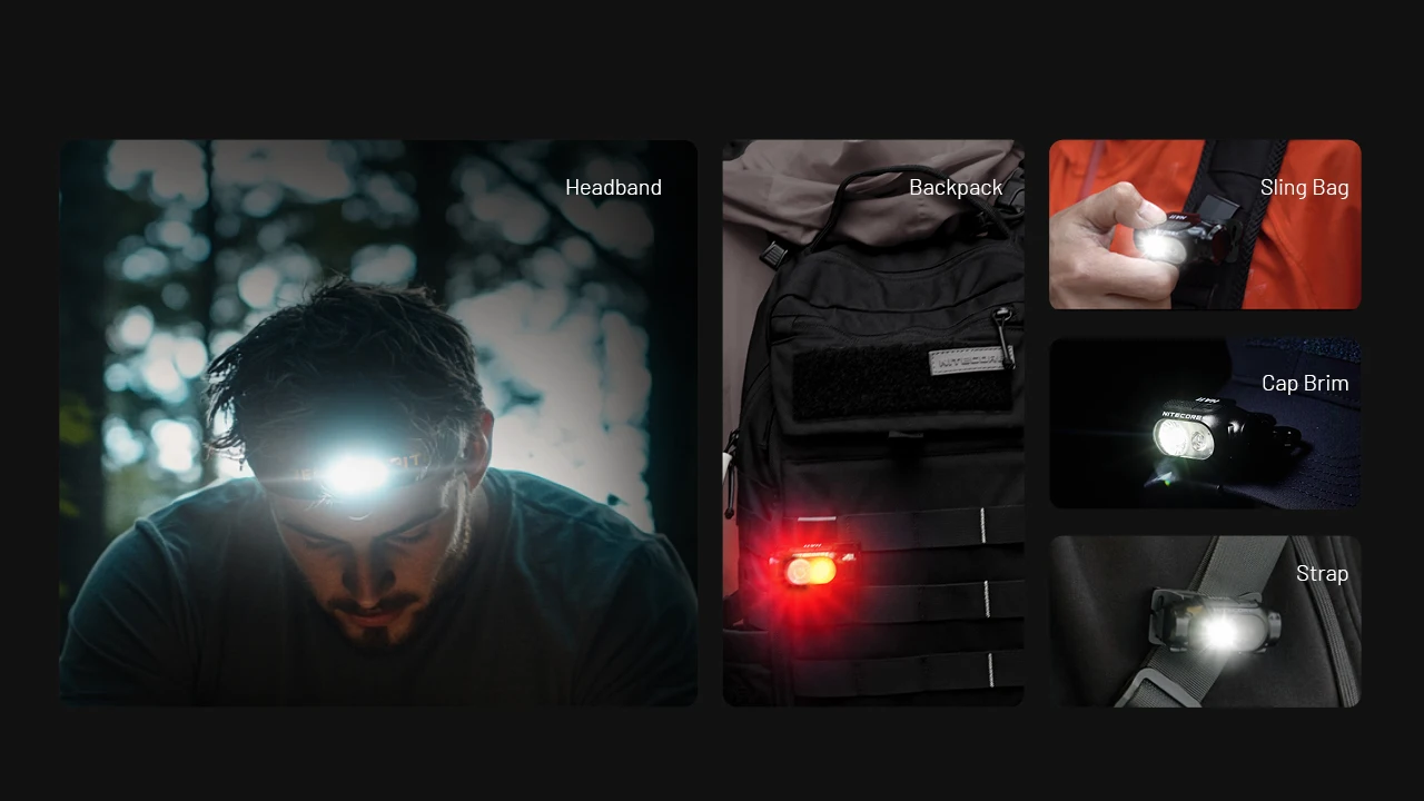 Original NITECORE HA11 240 Lumens Max Beam Distance 90 m Include Battery Ultar Lightweight Dual Beam Headlamp