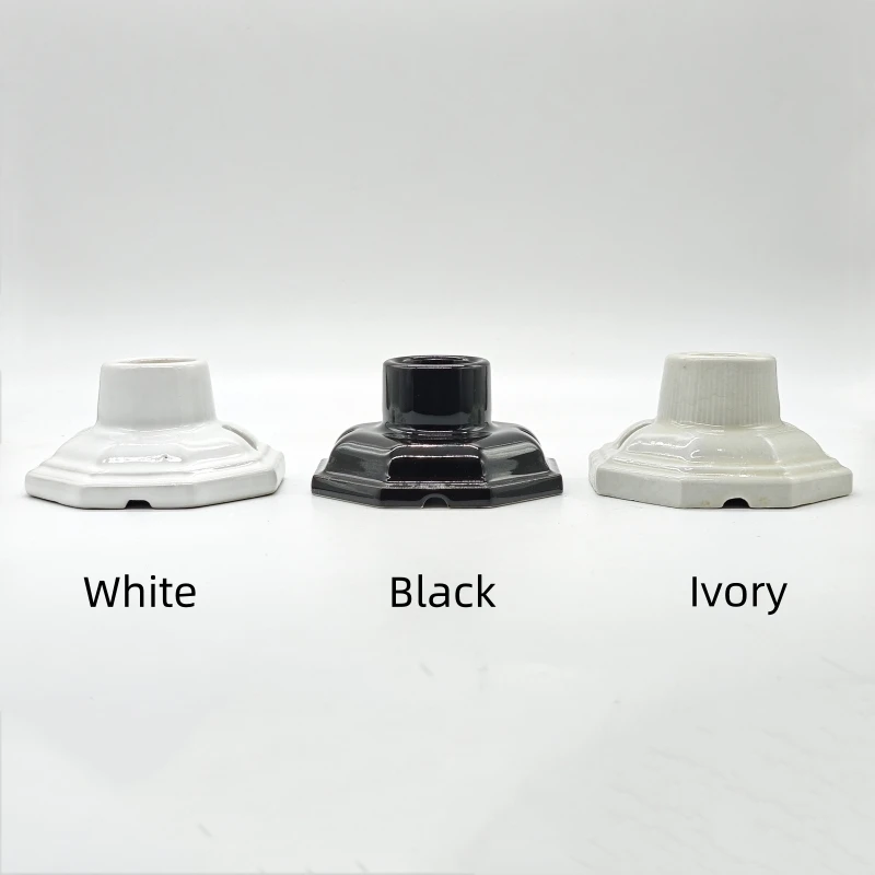 7 Styles High Temperature Resistant All Ceramic Lamp Holder Large Screw E27 All Copper Core High Quality Ceramic Light Base