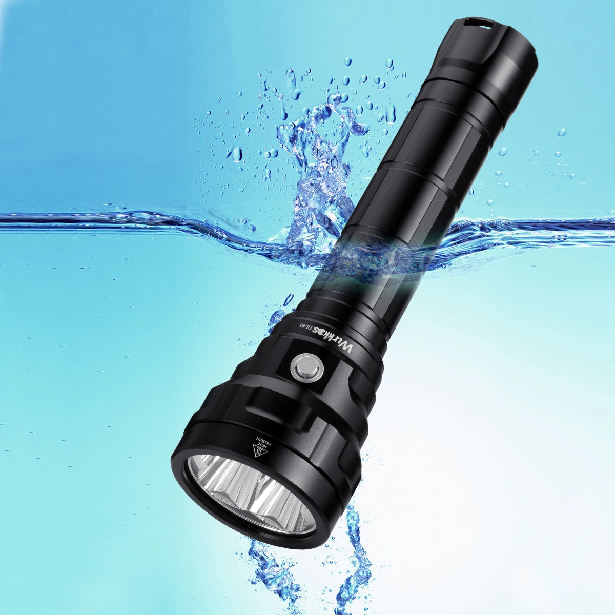 Wurkkos DL40 Diving Flashlight 5000 Lumens Ultra-Bright Equipped with 4 LEDS 90 CRI 26650 Battery IPX-8 Waterproof Rating