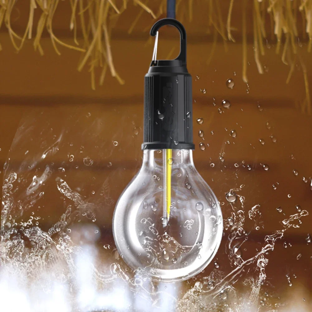 LED Camping Light Type-C USB Rechargeable Waterproof 400mAh 100LM Tent Light with Hook 3 Modes Outdoor Lighting