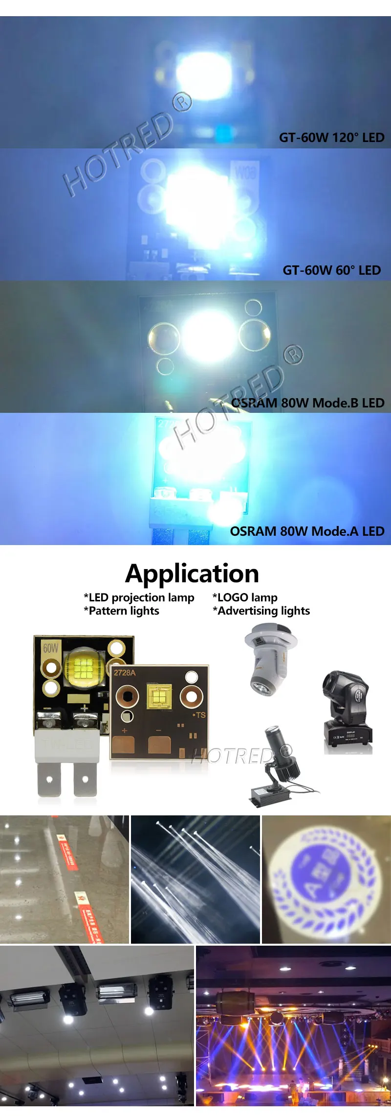 1-5pcs LED 60W 80W 3V 5V 12V High Power LED Stage Light Chip CBT90 SCT90 CBT-90 CST-90Cold White For Moving Head Lamp Projector