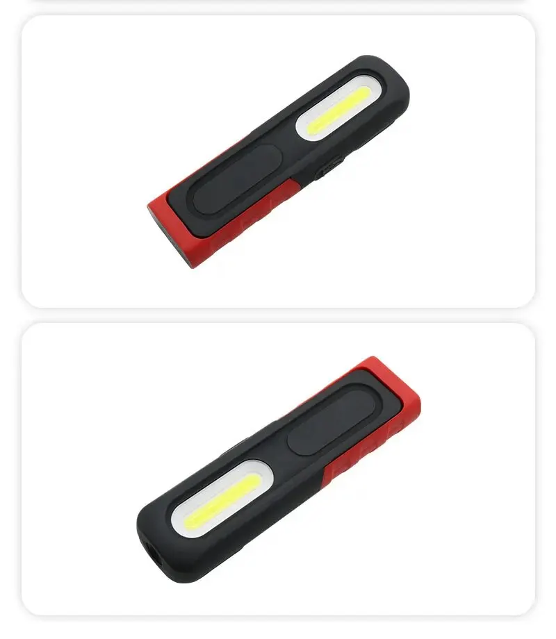 Portable USB Rechargeable Work Light Magnetic COB LED Flashlight Hanging Lamp with Built-in Battery Camping Torch