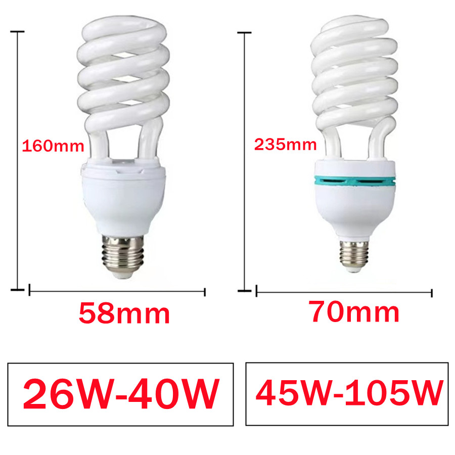AC170-240V E27 5W/45W High Power Spiral Tube Energy Saving Lamp Fluorescent Light Bulb Tube Spiral Fluorescent Light Bulb