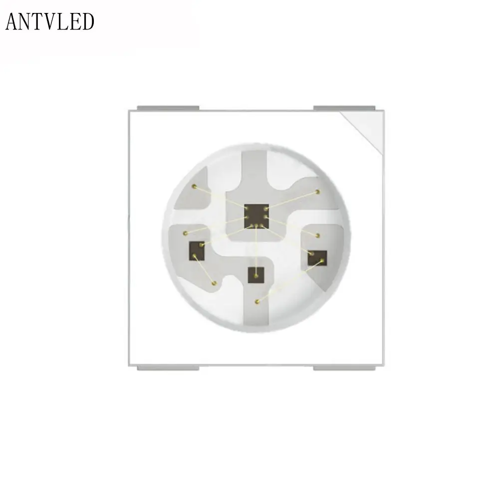 10-1000PCS WS2812B RGB LED Chip 5050SMD , WS2812 Individually Addressable Chip Pixels Black/White PCB DC5V