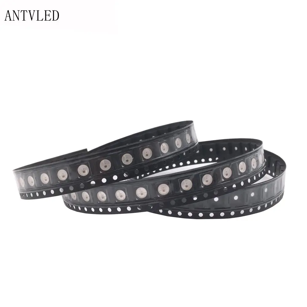 10-1000PCS WS2812B RGB LED Chip 5050SMD , WS2812 Individually Addressable Chip Pixels Black/White PCB DC5V