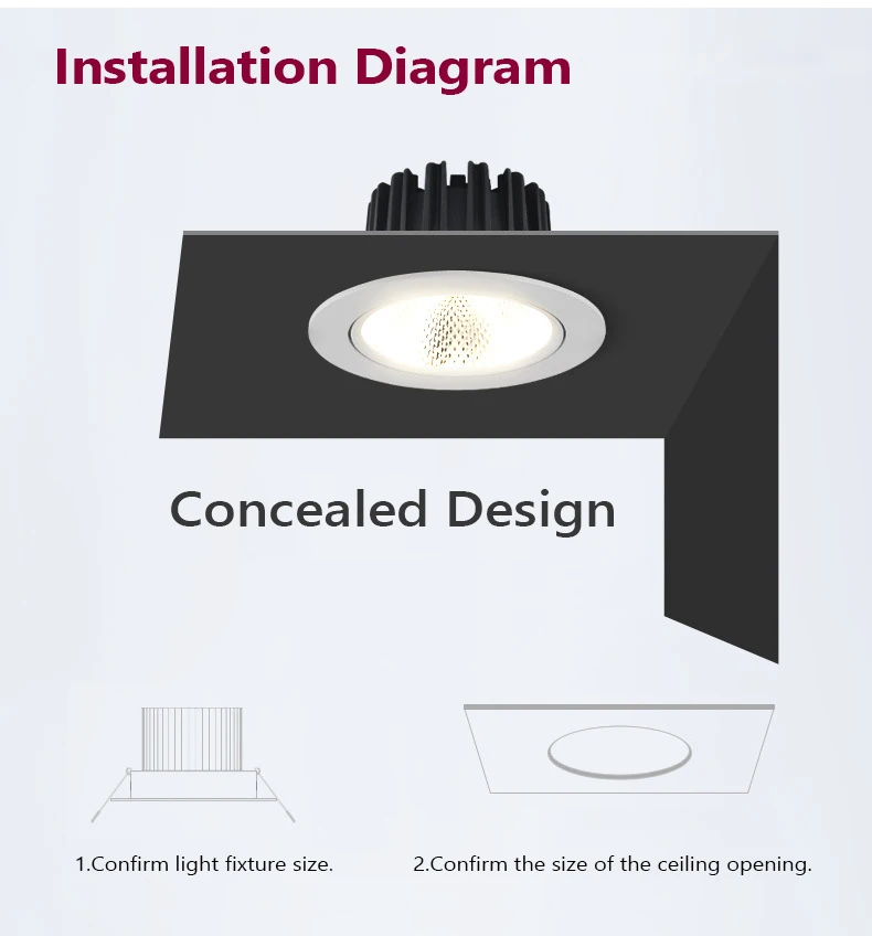 Dimmable AC85V-265V 5W 7W 9W 12W 15W18W LED Downlights Epistar Chip COB Recessed Ceiling Lamps Spot Lights For Home Illumination