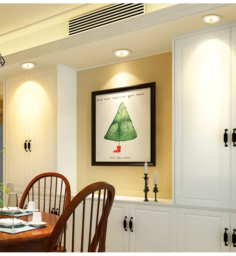 Dimmable AC85V-265V 5W 7W 9W 12W 15W18W LED Downlights Epistar Chip COB Recessed Ceiling Lamps Spot Lights For Home Illumination