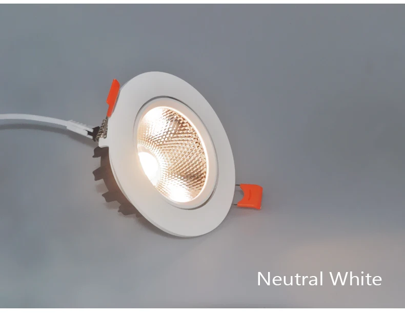 Dimmable AC85V-265V 5W 7W 9W 12W 15W18W LED Downlights Epistar Chip COB Recessed Ceiling Lamps Spot Lights For Home Illumination