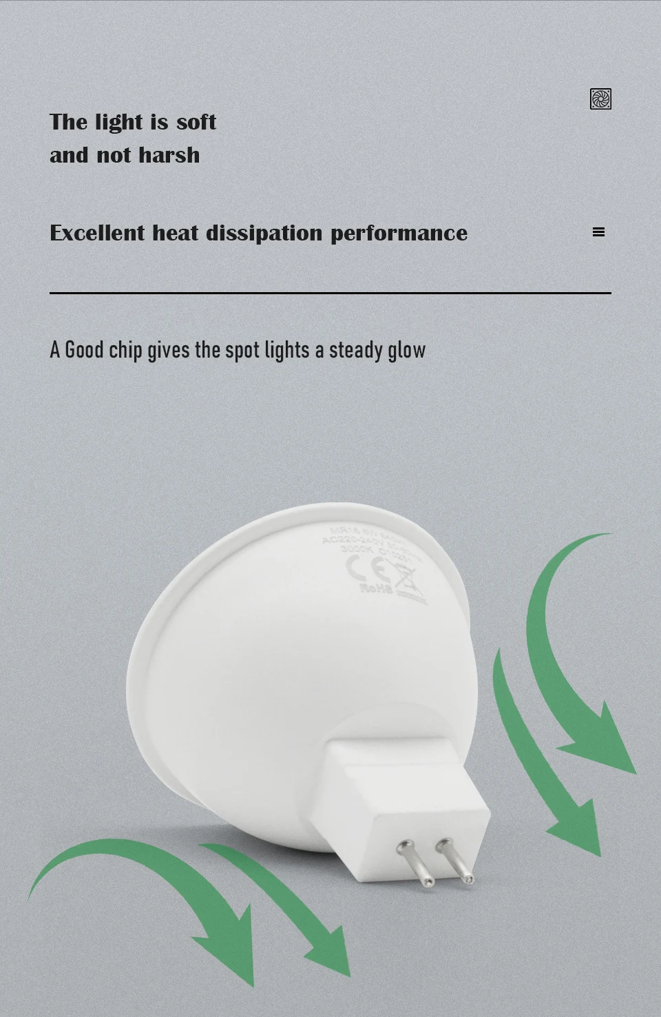 Gatetop Led Spotlight AC220V GU10 GU5.3 Bulb MR16 Spot Lighting Bulb Indoor Lighting Home Decoration Bulbs