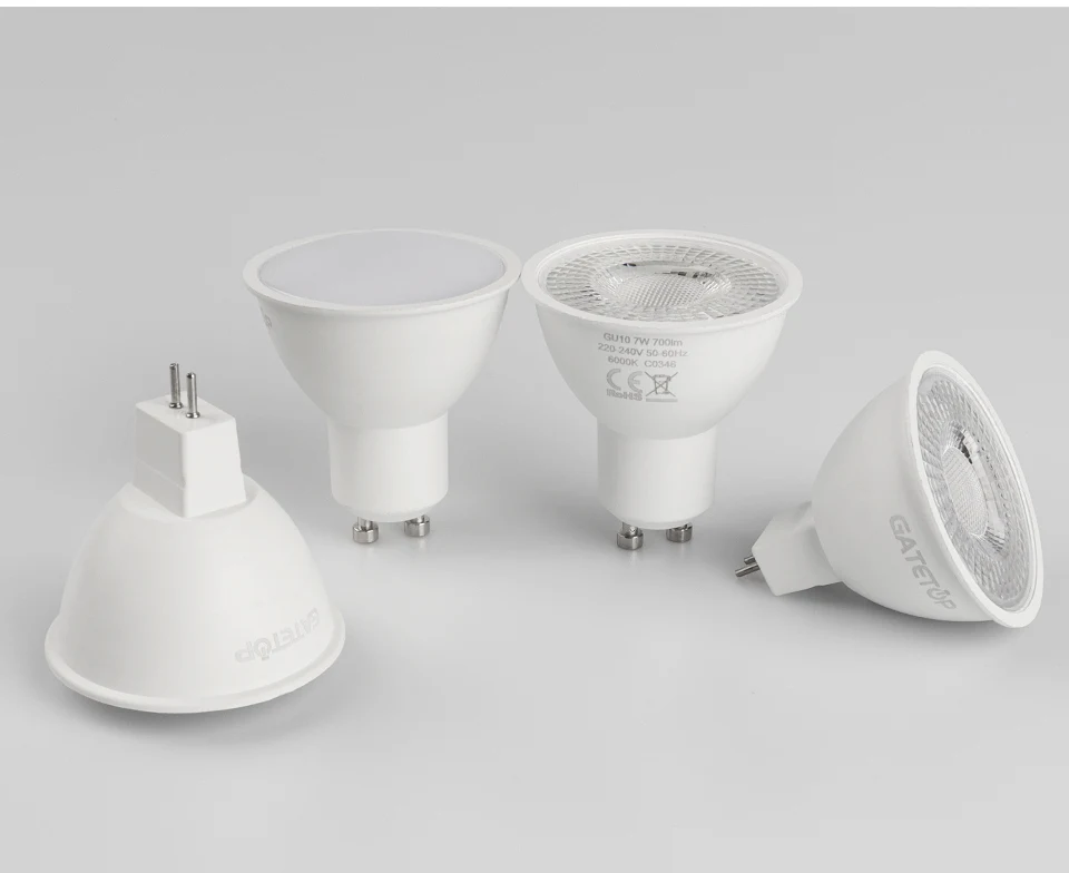Gatetop Led Spotlight AC220V GU10 GU5.3 Bulb MR16 Spot Lighting Bulb Indoor Lighting Home Decoration Bulbs