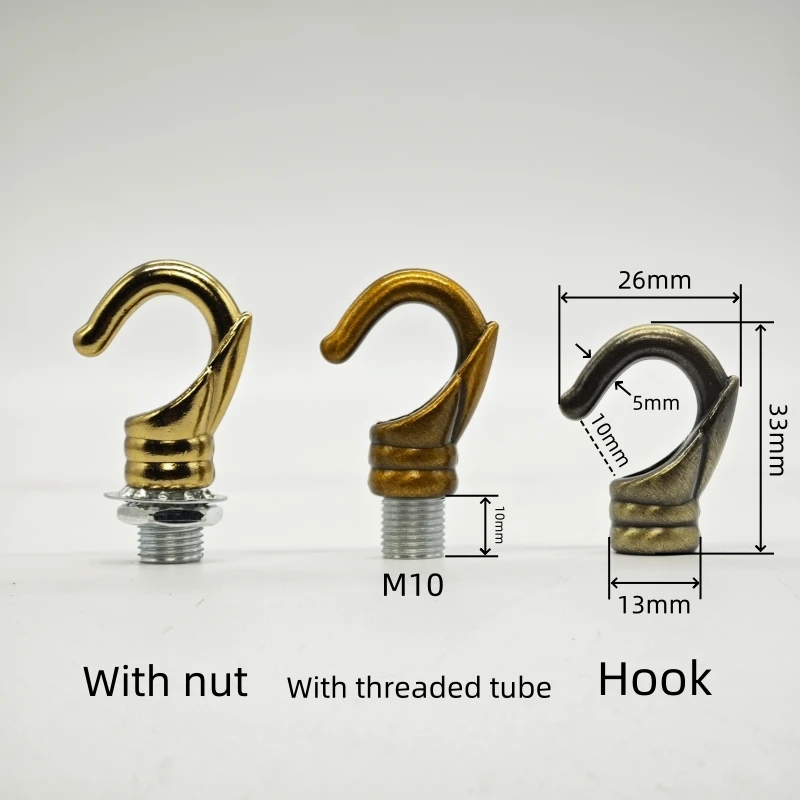 6pcs/lot Load-bearing Hook Opening Hook Lamp Accessories Hook Dining Crane Bar Pendant Lamp M10 Lamp DIY Accessories