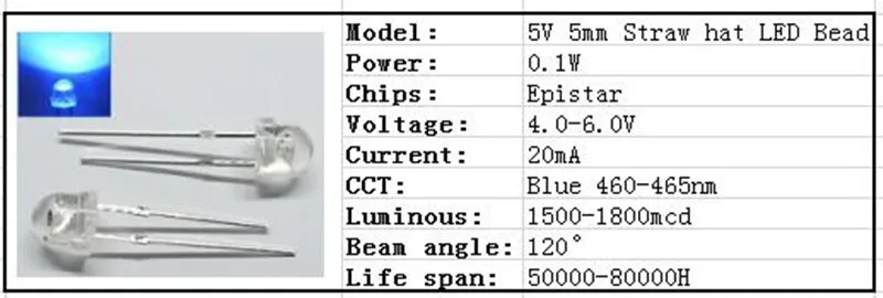 LED 5V 12V 5mm 3mm Bead SMD F5 F3 Hat/Round Lamp DIP LED USB Car Light White Red Green Blue Yellow Chip 100pcs