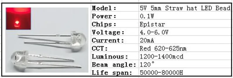 LED 5V 12V 5mm 3mm Bead SMD F5 F3 Hat/Round Lamp DIP LED USB Car Light White Red Green Blue Yellow Chip 100pcs