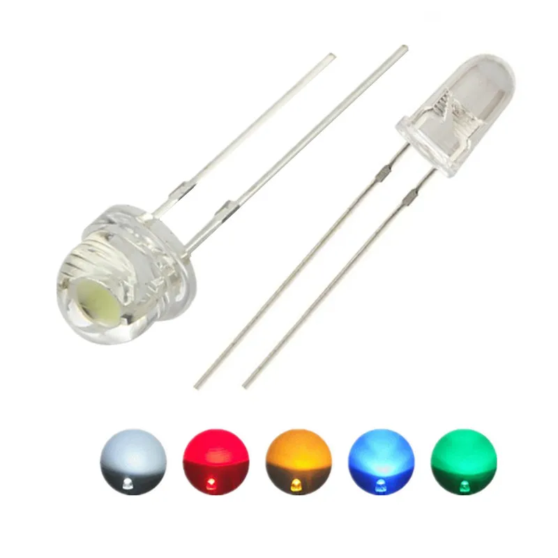 LED 5V 12V 5mm 3mm Bead SMD F5 F3 Hat/Round Lamp DIP LED USB Car Light White Red Green Blue Yellow Chip 100pcs