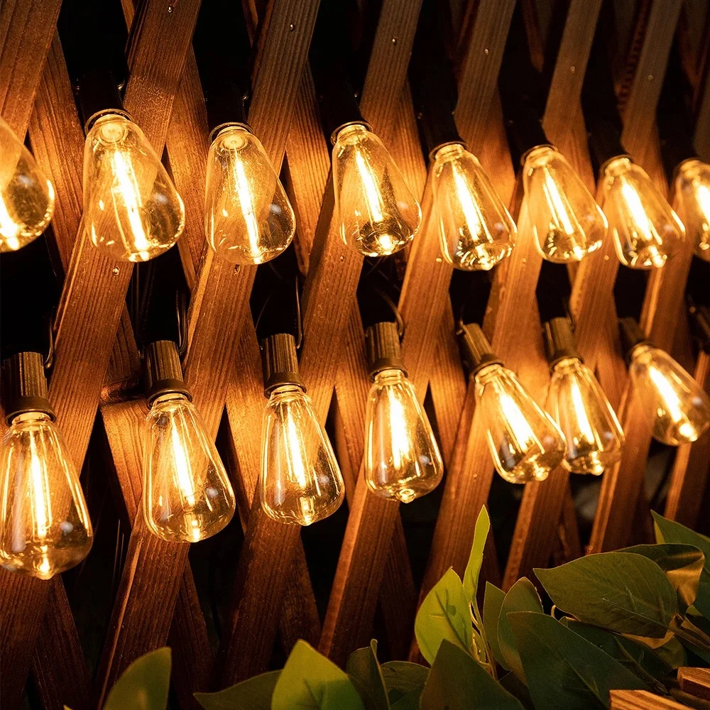 Retro ST38 Plastic LED Bulb E12 110V 220V 1W Dimmable Shatterproof for Garden Waterproof Garland String Light Replacement Bulbs