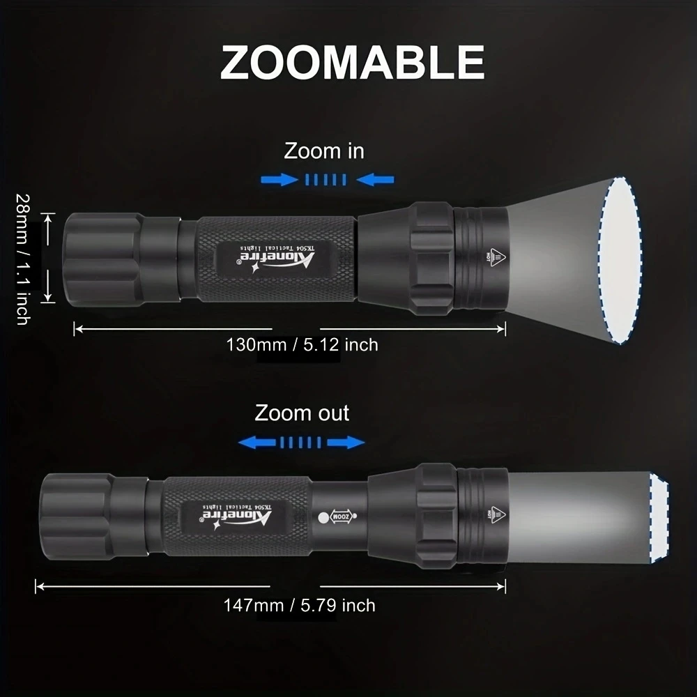 IR 850nm&940nm Latest Infrared Chip LED Zoom Night Vision Infrared Fill Light Tactical Hunting Zoom Flashlight IR Lighting Light